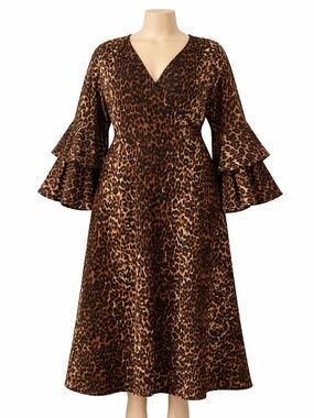 NWT Look at me wrap dress with bell sleeves OSFM with headband